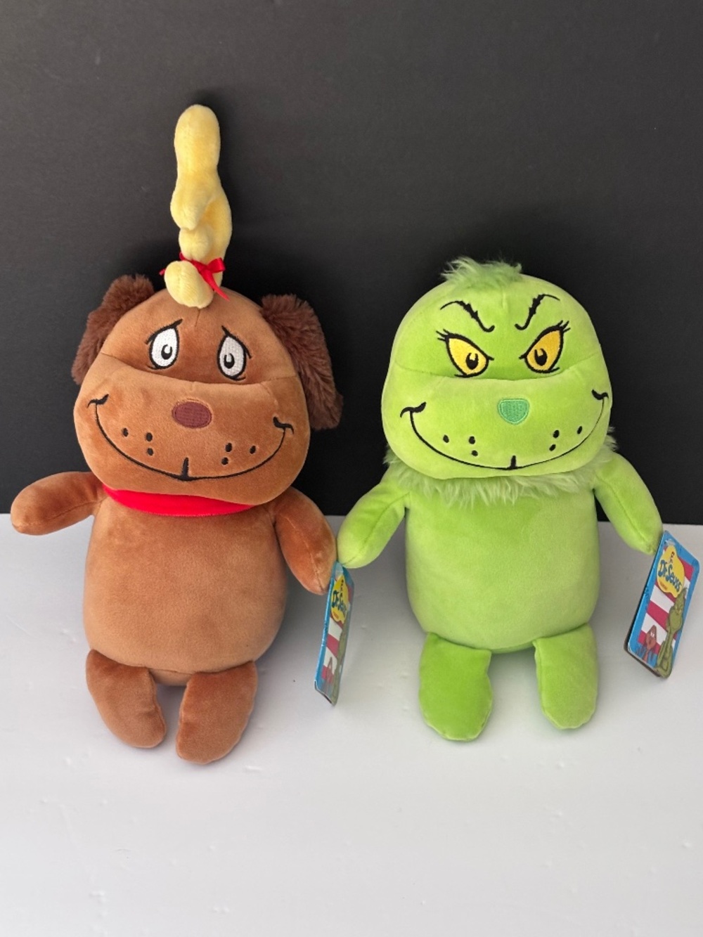 Dr Seuss The Grinch & Dog MAX 10" Plush Stuffed Animal Dolls Christmas by Aurora